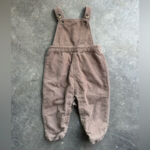 Classic Kids Corduroy Overalls in Dusty Taupe